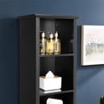 thumbnail image 3 of Accreate 64" Tall Bathroom Cabinet, Slim Bathroom Floor Cabinet with 4 Adjustable Shelves & 1 Laundry Hamper, Narrow Tall Cabinet for Living Room Home Office Kitchen, 3 of 9