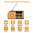 thumbnail image 4 of Solar Powered, Handheld Emergency Radio - 5000 mAh - Power Bank Power Display - Portable Radio - Orange, 4 of 5