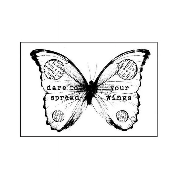 PRIMA MARKETING INC Wood Mounted Stamps-Butterfly UPC 655350962098