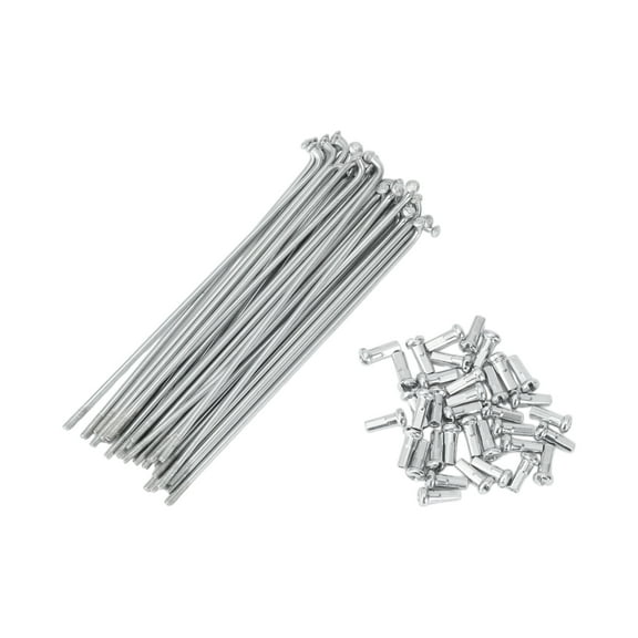 36 Set 13G Bicycle Spokes 121mm Bike Wheel Spokes 45 Steel Galvanized Silver Tone