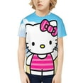 thumbnail image 7 of Hello Kitty T Shirts For Girls Boys, 3d Print Cartoon Graphics T Shirt, Youth Crewneck T-Shirt, Unisex Short Sleeve Top Tees Age 4-16 Years, 7 of 7