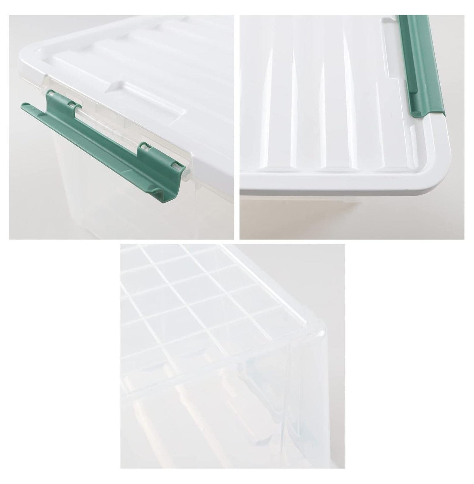 6-Pack 35 L Plastic Storage Box, Storage Box with Lids