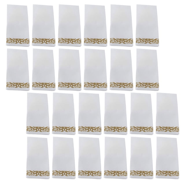 TEHAUX Serviettes de Table en Papier Lot de 50 Rectangulaires pour Mariages Fêtes Banquets