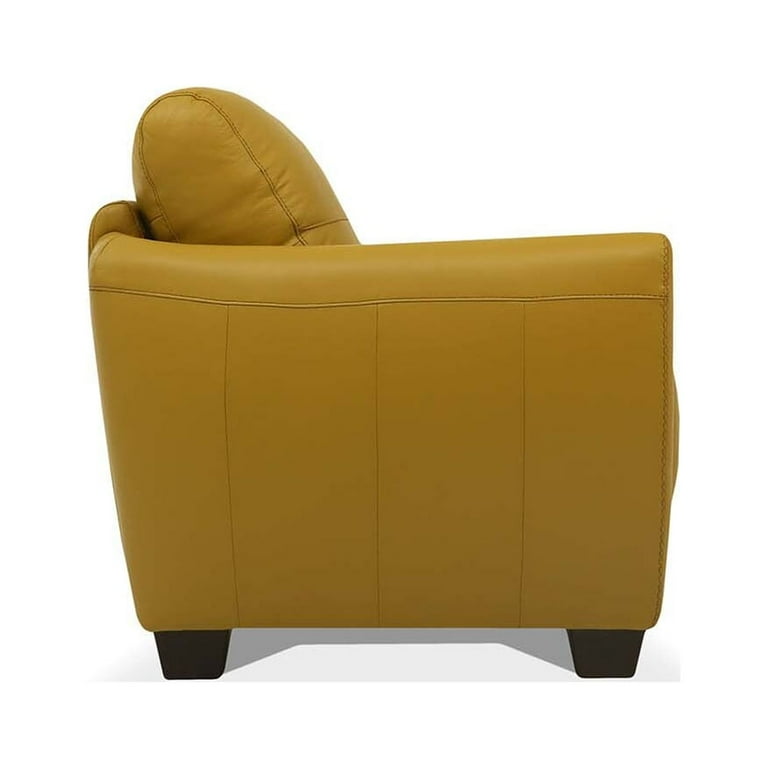 Mustard yellow leather recliner deals