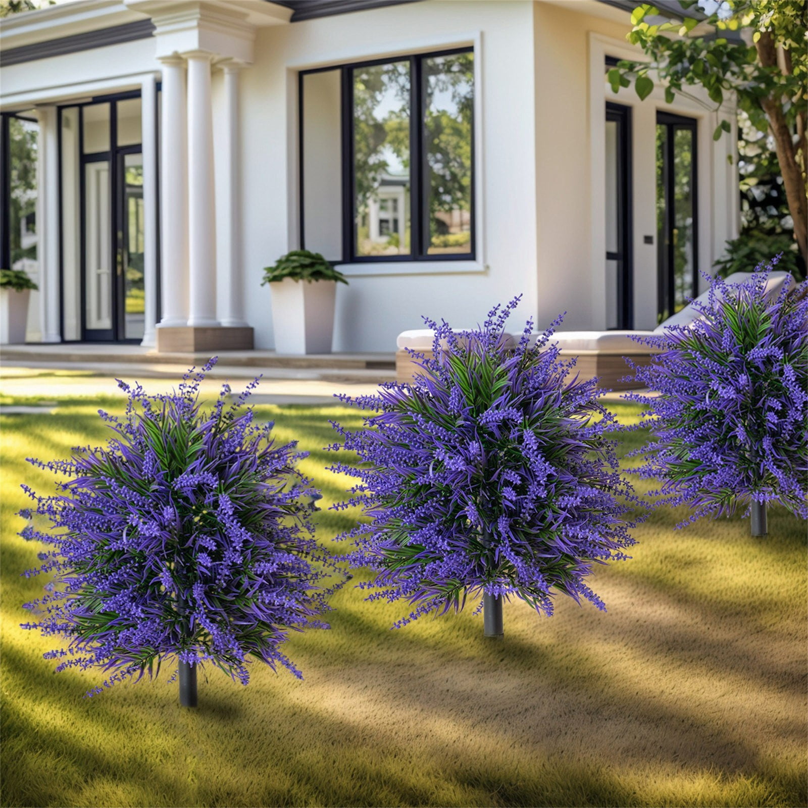 Nkmbld Artificial Flower Outdoor Decoration, Fake Plants with Ground Spike, UV Resistant No Fade Faux Flowers for Garden, Yard, Front Porch, Patio Decor