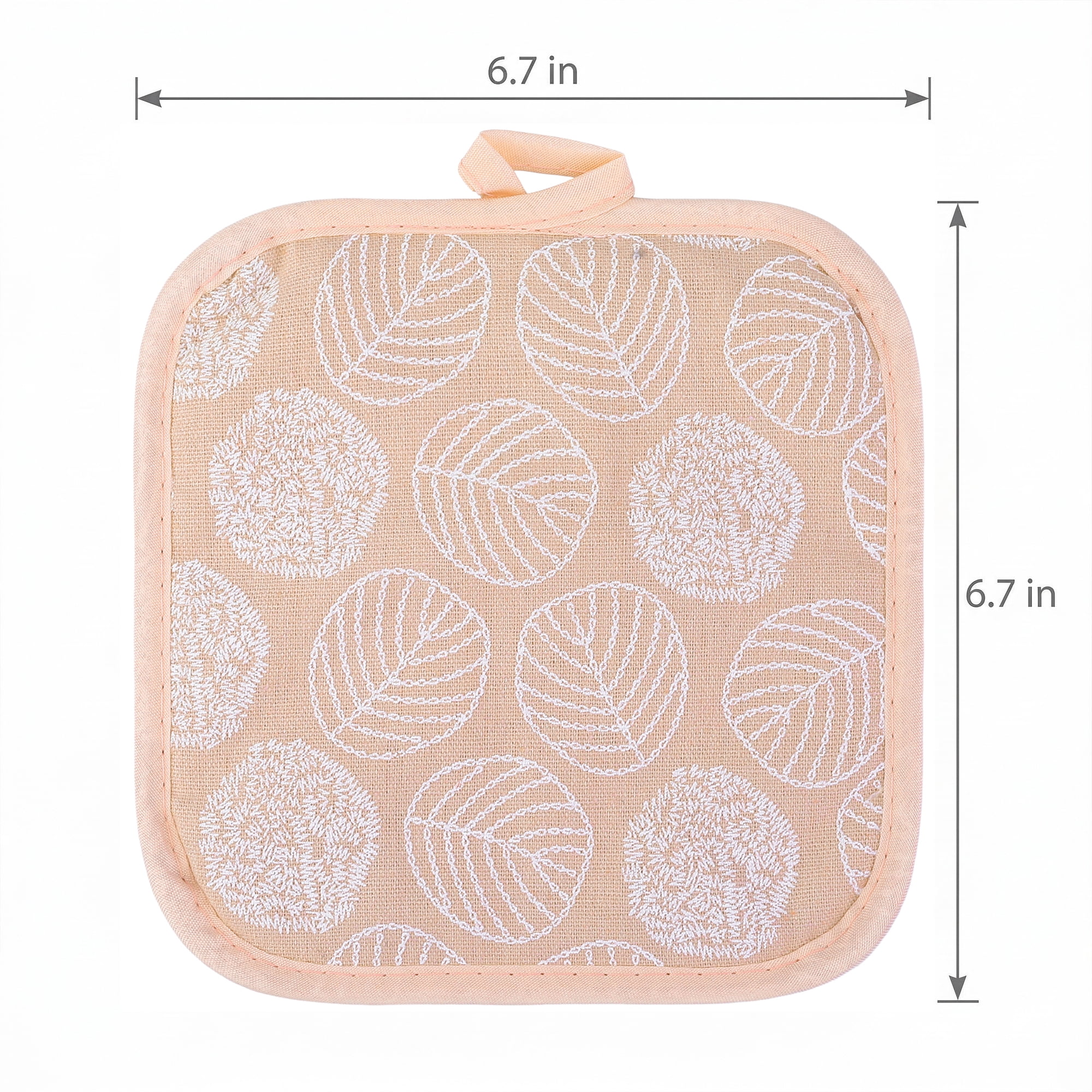 Unique Bargains Pot Holders Heat Resistant Non Slip Hot Pads for Kitchen Baking Pink 6Pcs