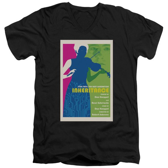 Star Trek - Tng Season 7 Episode 10 - Slim Fit V Neck Shirt - Medium