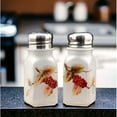 thumbnail image 2 of Hand Painted Glass Salt and Pepper Shakers Mulberry 3 7/8in Gift, 2 of 3