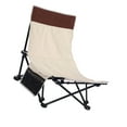 thumbnail image 3 of Chaise de Plage, Chaises de Camping Pliantes Portatives Multifonctions avec Dossier Inclinable pour Camping, Patio, Extérieur, 3 of 7