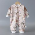 thumbnail image 2 of KPOPLK Baby Boys Pajamas One Piece Boys Button Down Long Sleeve Footless Sleepers for 0 3 6 9 12 18 Months Size 0-3 Months, 2 of 5