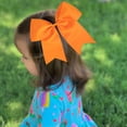 thumbnail image 5 of JoyBowie 12pcs 8in Multi-Color Large Satin Ribbon Hair Bows Clips, 5 of 10