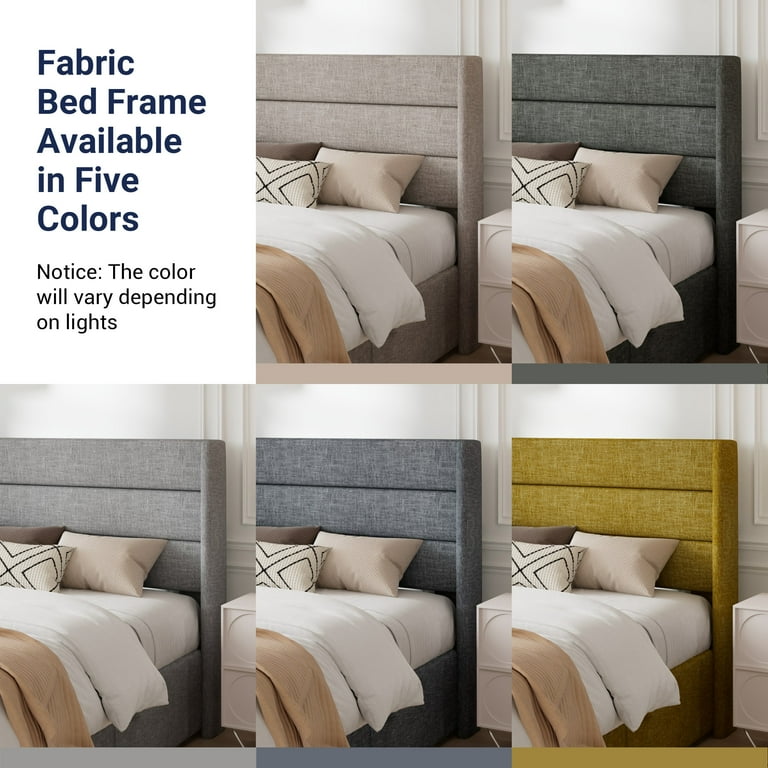 Allewie Upholstered King Size Bed Frame with Lift-Up Storage Allewie Upholstered King Size Bed Frame with Lift-Up Storage