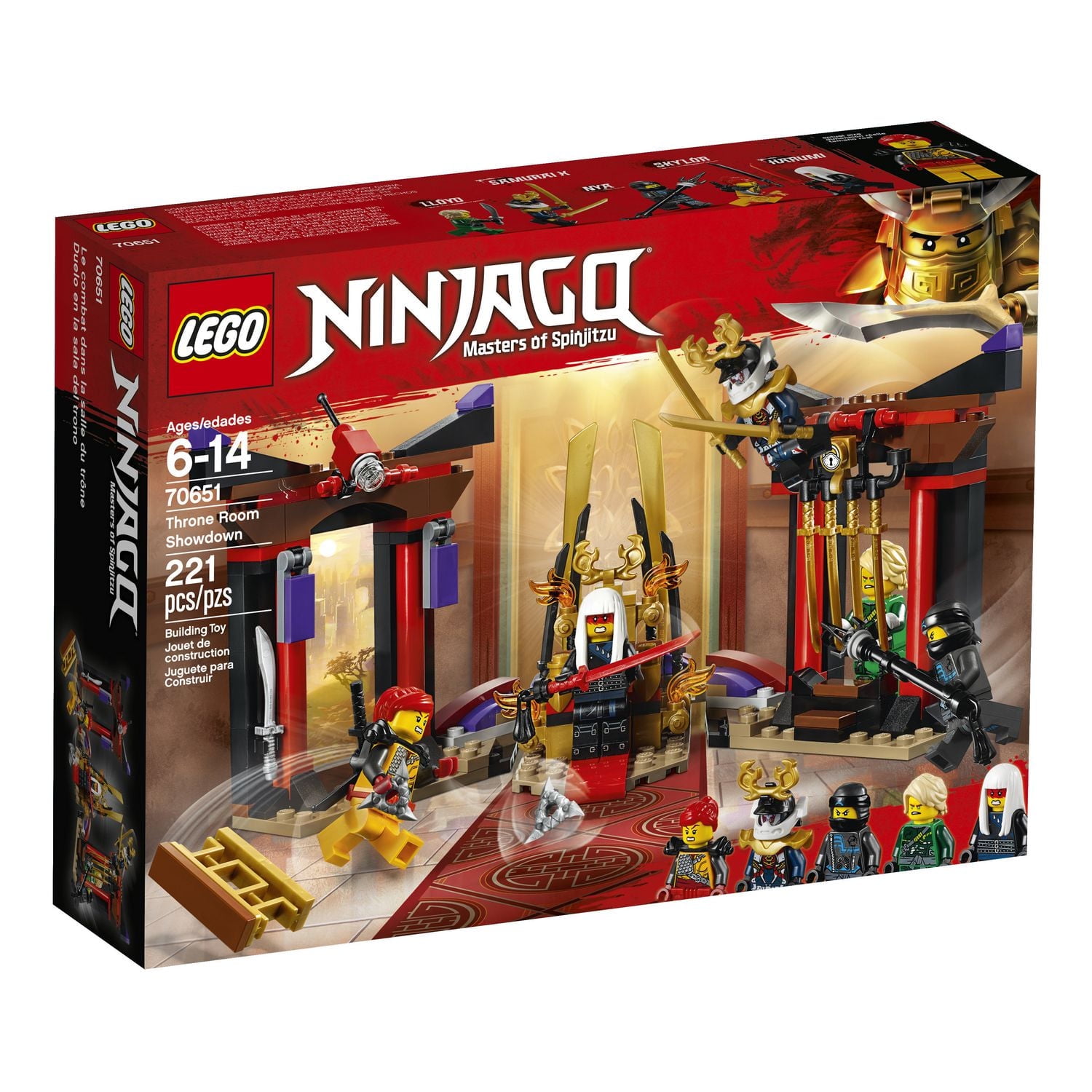 LEGO NINJAGO Masters of Spinjitzu: Throne Room Showdown 70651 Building Kit (221 Piece) - Walmart.ca LEGO NINJAGO Masters of Spinjitzu: Throne Room Showdown 70651 Building Kit (221 Piece) - Walmart.ca