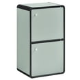 thumbnail image 2 of Kings Brand Furniture Dothan Wood 2-Cubed Closed Bookcase - Storage Shelf Organizer Bookshelf, Sage Green, 2 of 5