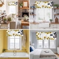 thumbnail image 5 of Sunflowers Funny Cows Valance Curtain for Windows Yellow Flower Farm Animal Plant Rod Pocket Curtain Valances Short Window Treatments Panels for Kitchen Bathroom Laundry Room Basement 56 x 16 Inch, 5 of 9