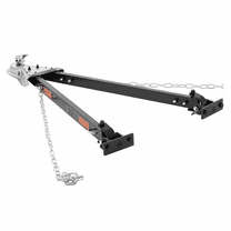 Tow Bar 5500 lbs Capacity, 2-Inch Hitch, Alloy Steel Universal Trailer Towing - RV, Car, Truck - 39.4" Opening, w/ Chains