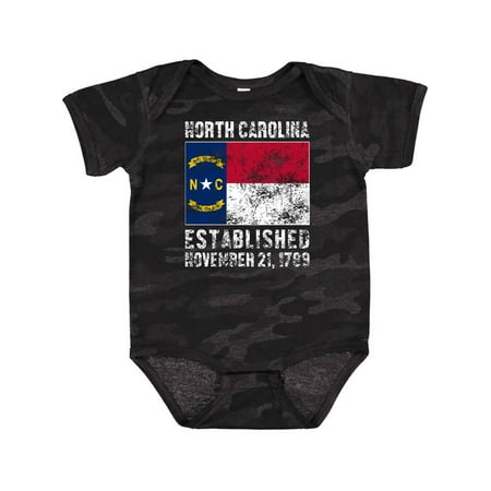 

Inktastic Established November 21 1789 North Carolina Flag Boys or Girls Baby Bodysuit
