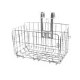 thumbnail image 1 of Thickened Metal Front Handlebar Bike Basket Detachable Bike Basket Stylish Quick Silvery, 1 of 9