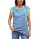 thumbnail image 1 of Camisetas Básicas de Verano para Mujer, Camisetas Casuales Sin Mangas, Camisetas Sueltas, Talla S, Verde Polvo, 1 of 9