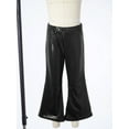 thumbnail image 3 of Zaldita Toddler Girls Hip Hop Jazz Streetwear Bell Bottom Pants Kids Sequined Performance Trousers Flare Pants Black 15-16, 3 of 7