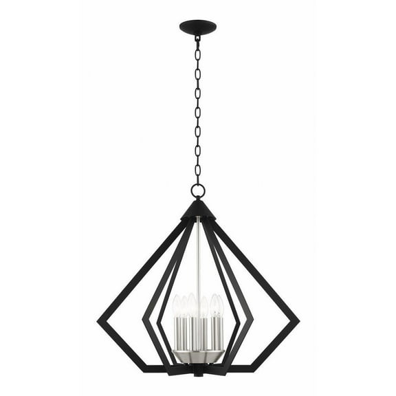 Modern Contemporary Six Light Chandelier-Black Finish Bailey Street Home 218-Bel-4188717