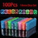 thumbnail image 3 of Juego de dados de 6 caras para mesa, juego de dados con bordes redondeados acrílicos transparentes de 14mm, 16 colores opcionales, para juegos de mesa, fiesta, DND, 100 unidades, 3 of 4