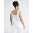 thumbnail image 3 of Time and Tru Women's and Women's Plus Linen Blend Tank Top, Sizes XS-4X, 3 of 5