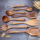 thumbnail image 5 of Zhuge Utensilios de cocina de teca, cuchara de sopa de madera, utensilios de cocina, cuchara para condimentos,cuchara para aceite, cuchara para arroz (cuchara para sopa (10,6 x 3,15 pulgadas)), 5 of 5