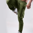 thumbnail image 5 of MITCOWBOYS Cargo Pants, Men's Joggers Elastic Waist Gym Running Pockets Slim Fit Cargo Soft Stylish Plus-Size Loose Causal Trousers Pants, Cargo Pants for Men, Sweaters for Women, Green M, 5 of 8
