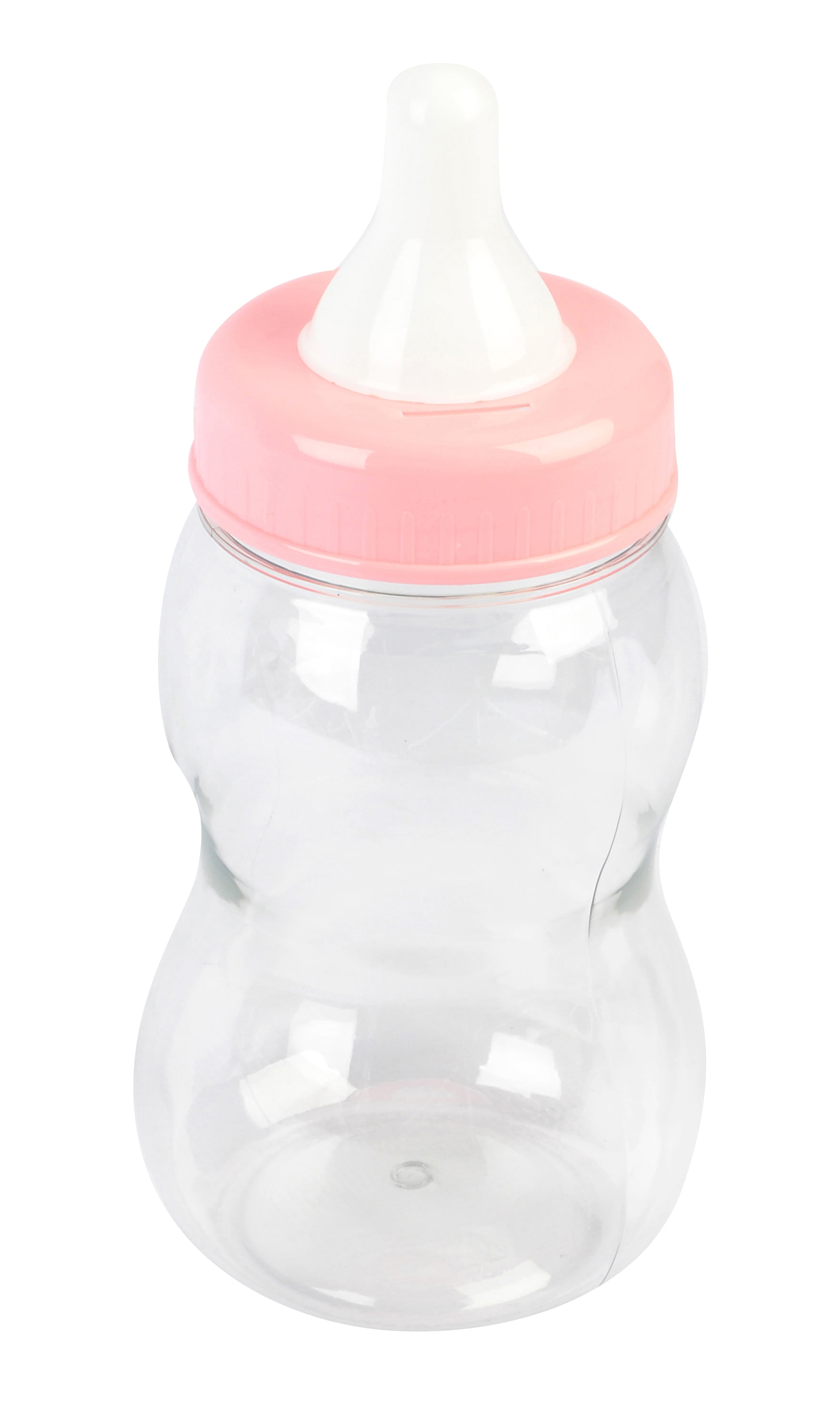 Large Pink Plastic Baby Bottle Container 