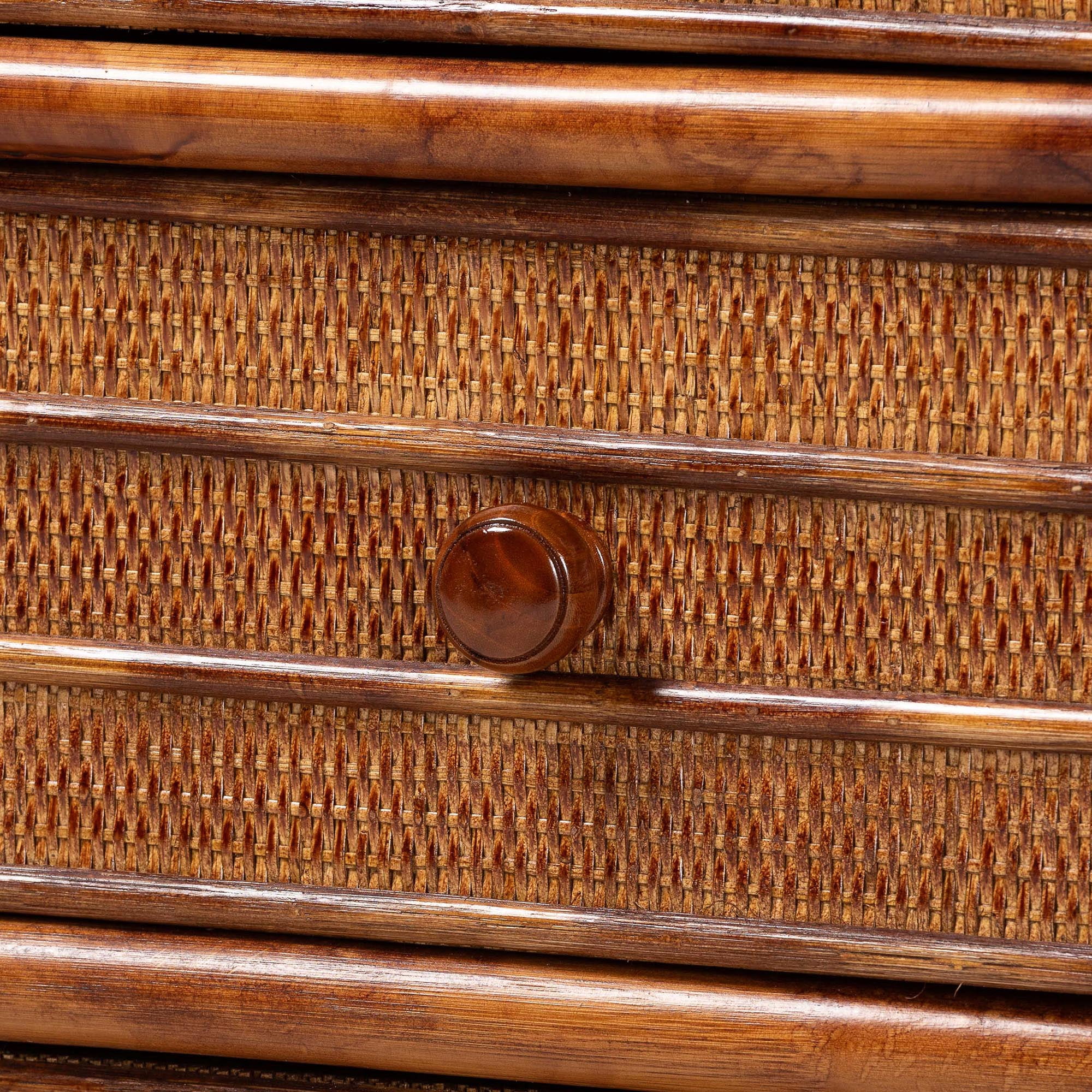 bali & pari Basile Boho Dresser, 6-Drawer, Marbled Tortoise Brown