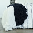 thumbnail image 3 of Donna Sharp Chenille Knitted Charcoal Throw, 3 of 9
