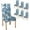 Chair Cover-3, variant on Abstract Fleur De Lis Dining Room Chair Slipcovers 4 Pack Golden Fleurdelis Pattern Gold Glitter and White Template Floral Glowing Spandex Super Fit Stretch Removable Washable Kitch