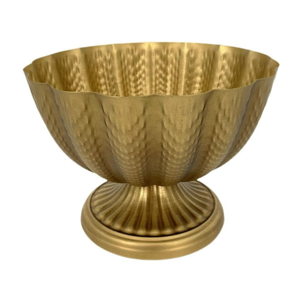 Maceta de urna francesa, maceta de flores, adornos, accesorios de fotografía clásicos rústicos, Oro profundo de 23 cm