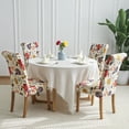 thumbnail image 3 of Touchbetter Printed Stretchable Parson Chair Covers for Dining Room Set of 6,Pattern Stretch Dining Chair Slipcover Washable Removable for Kitchen,Hotel,Restaurant,Ceremony(6PCS,Flower), 3 of 7