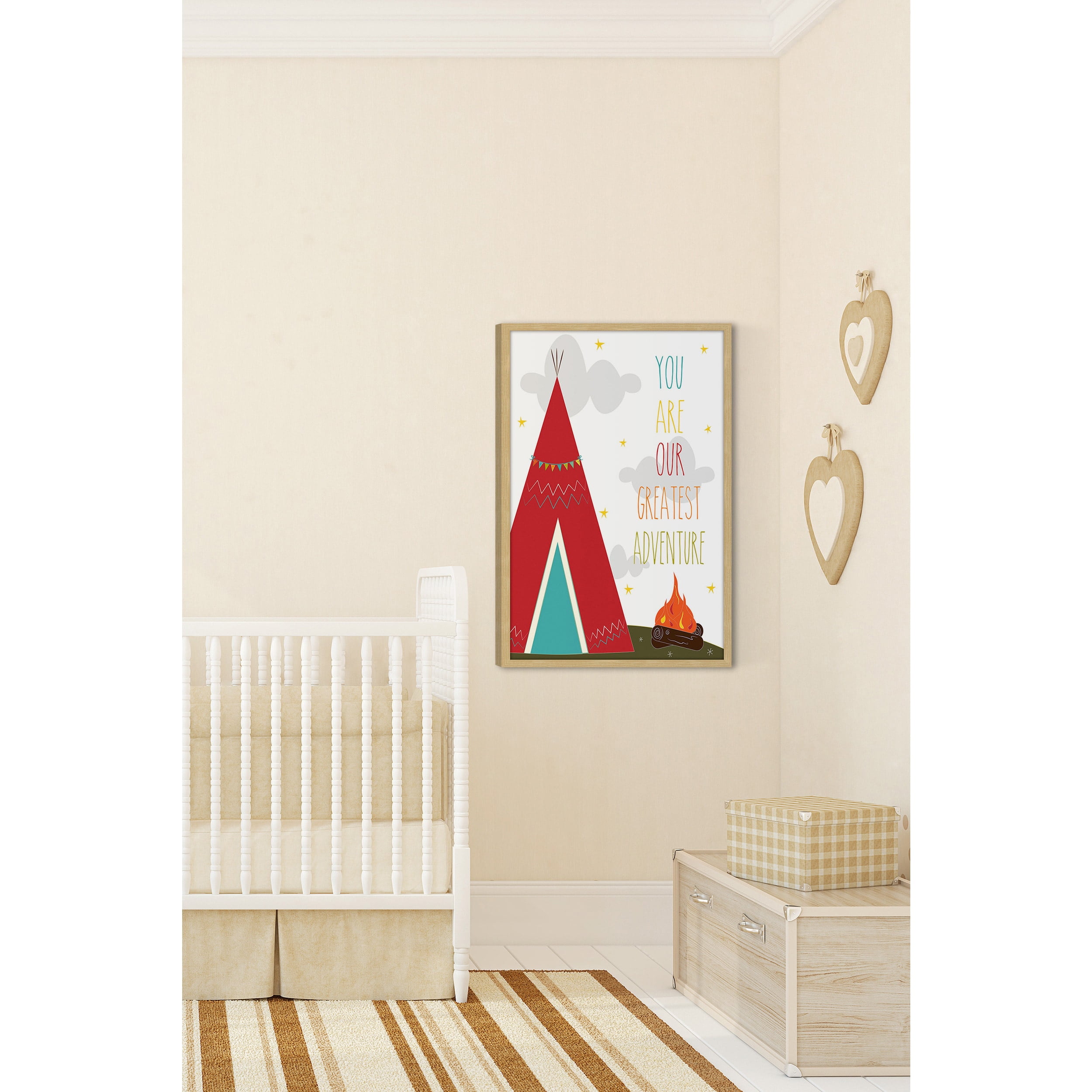 Marmont Hill "Red Tee Pee" by Karen Zukowski Framed Painting Print