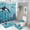 Ocean Killer Whale, variant on 4Pcs Killer Whale Fantasy Shower Curtain Sets, Bath Mat and Rugs, Tropical Ocean Animal Orca Shower Curtain with Hooks for Bathroom