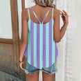 thumbnail image 4 of fatyb Eyelet Tank Tops for Women Striped Round Neck Cami Sleeveless Tunic Shirts Womens Loose Blouses, 4 of 7