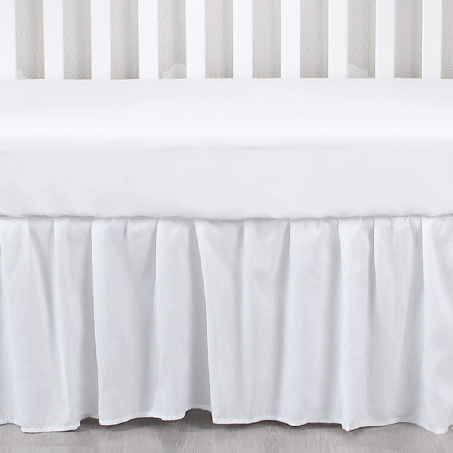 off white crib skirt