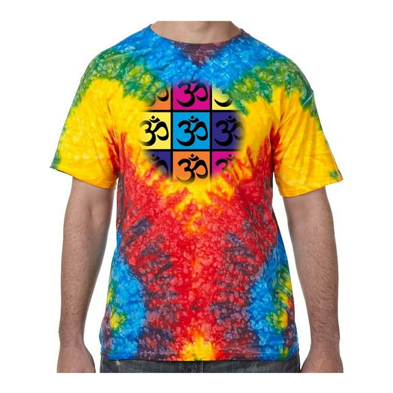 Pop Art AUM Tie Dye Tee Shirt - Woodstock, Extra Small Kids (2-4)