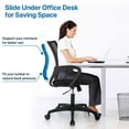 thumbnail image 5 of NiamVelo Mesh Office Chair, Mid-Back Home Office Chairs Adjustable Desk Chair Ergonomic Computer Chair with Armrest, Rolling Swivel Chair for Adults, Black, 5 of 9