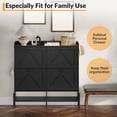 thumbnail image 4 of Shoe Cabinet Storage, Hidden Freestanding Shoe Rack with 4 Flip Drawers and Adjustable Shelf, Shoe Cabinet with Open Shelves for Entryway, Hallway, Foyer, 4 of 11
