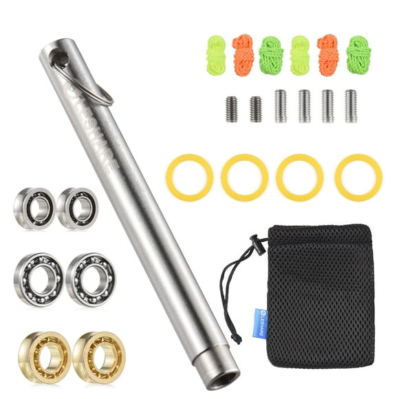 Yoyo Replacement Bearing Pack 4pcs 10 Ball Unresponsive Yoyo Bearings 2pcs 8 Ball Responsive Yoyo Bearings with Axles Yoyo Strings and Bearing Remover Tool Yoyo replacement parts with mesh bag