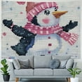 thumbnail image 4 of Orinice Penguin Snowman Hat Scarf Tapestry Wall Hanging Unique Style for Home Decor | Graphic Tapestries for Living Room Bedroom 40x30inch, 4 of 6