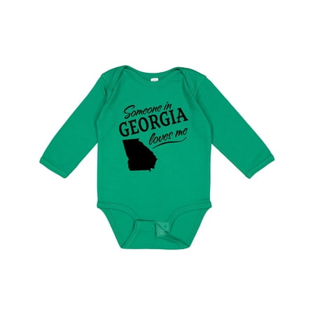 

Inktastic Someone in Georgia Loves Me Gift Baby Boy or Baby Girl Long Sleeve Bodysuit