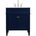thumbnail image 5 of 30 inch single bathroom vanity in blue, 5 of 16