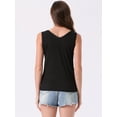 thumbnail image 4 of DARING DIVA Lace Trim Tank V Neck Sleeveless Undershirt S Black, 4 of 7