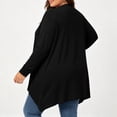 thumbnail image 2 of Plus Size Cardigans for Women Soft Long Sleeve Open Front Draped Cardigan Sweater Lightweight 1X-5X Fall Clothes (4XL, Black), 2 of 8
