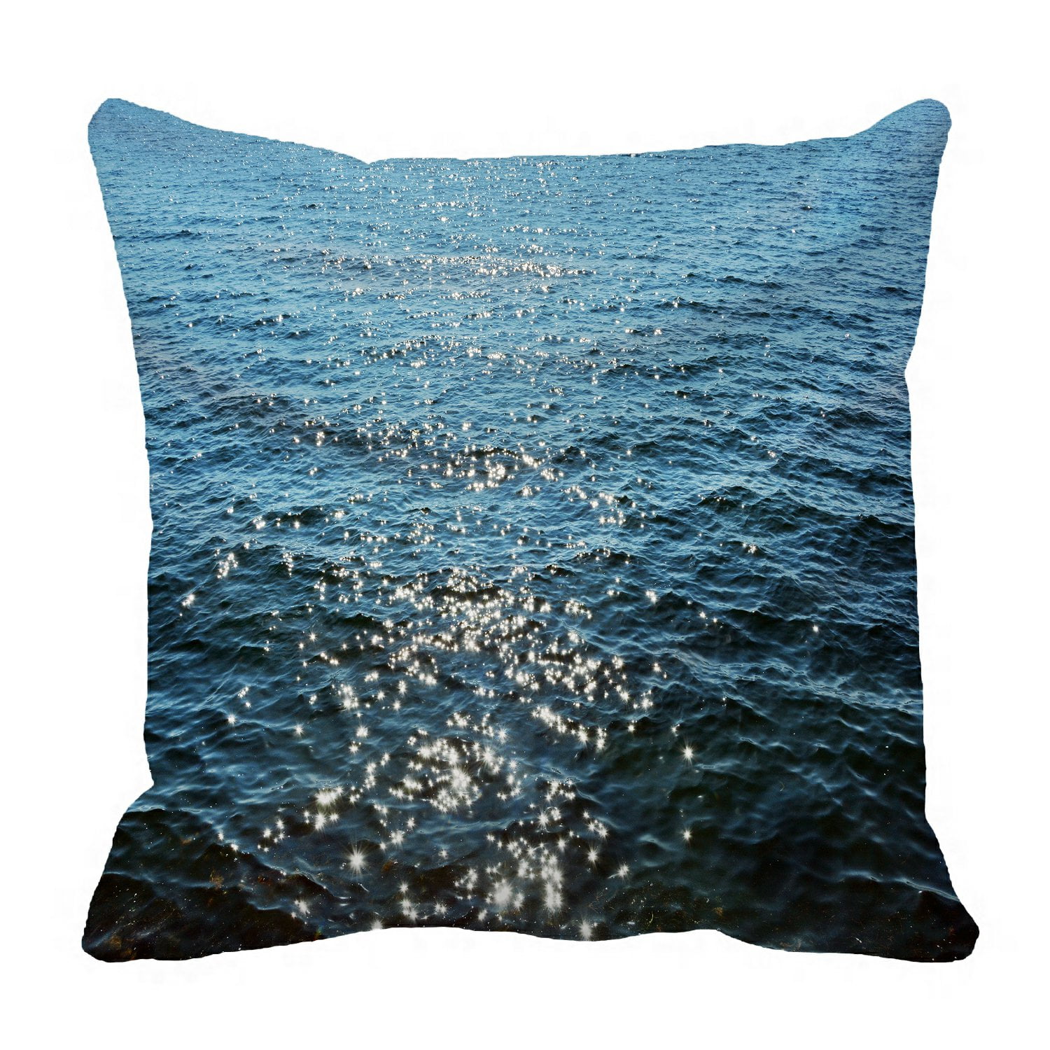 PHFZK Beach Theme Pillow Case, Deep Blue Sea Ocean Waves Pillowcase