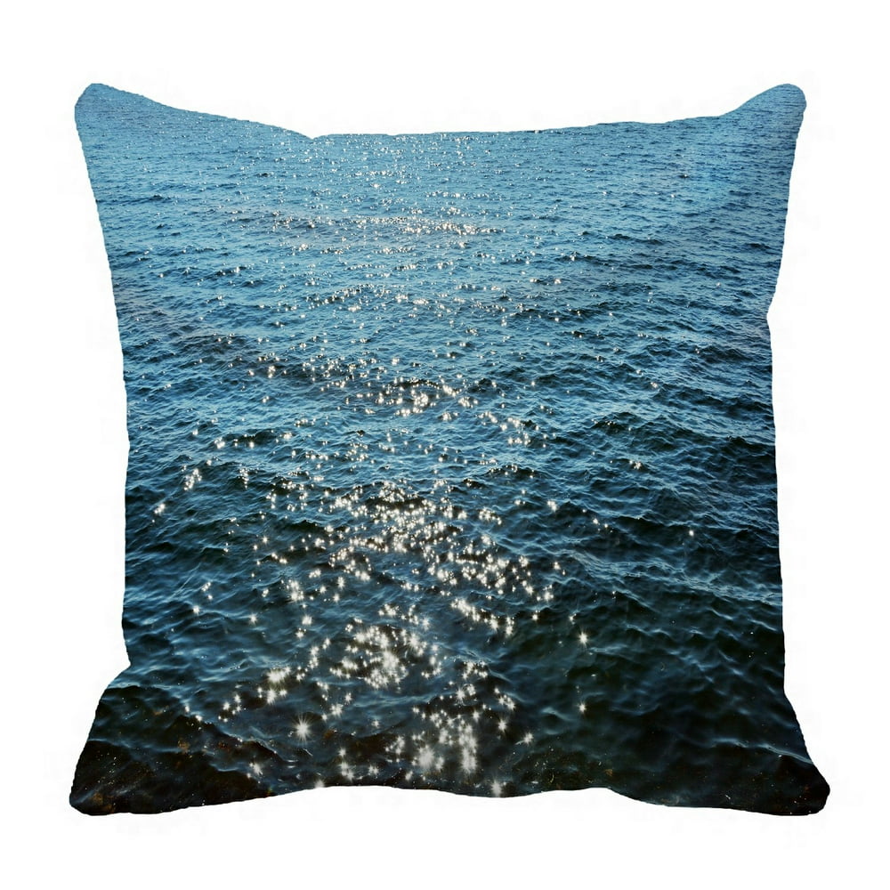 PHFZK Beach Theme Pillow Case, Deep Blue Sea Ocean Waves Pillowcase Throw Pillow Cushion Cover